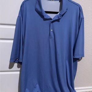 Blue Athletic Polo Shirt with Relaxed Fit